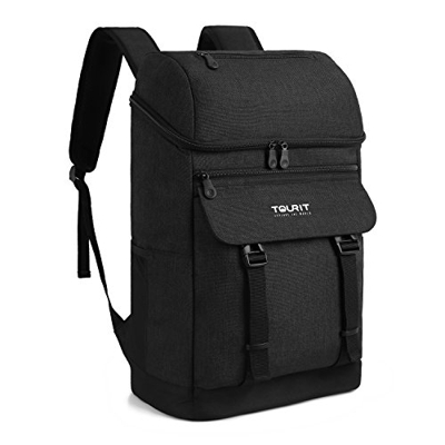 TOURIT Borsa Termica Zaino con Aapribottiglie Grande capacità Borsa Termica per Picnic, Parchi Gite, Viaggi di Famiglia per Uomo e Donna Nero