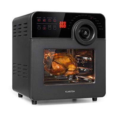 KLARSTEIN AeroVital Cube Chef - Friggitrice ad Aria, 1700W, DuoHeating Technology, Volume: 14L, 16 Programmi, Touchscreen, Timer Impostabile: ca.10 h,