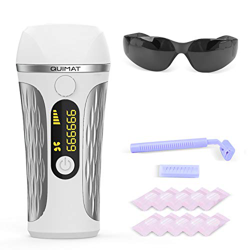 Epilatore a Luce Pulsata, Quimat Sistema di Depilazione IPL 999900 Flash Impulsi di Luce Indolore Permanente Dispositivo di Rimozione per Corpo/Viso/A precio