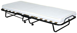 Letto Brandina Pieghevole salvaspazio 80x200 con Materasso singolo da 10 CM con 15 doghe in Betulla/Eucalipto - struttura in Acciaio dotata di rotelle en oferta