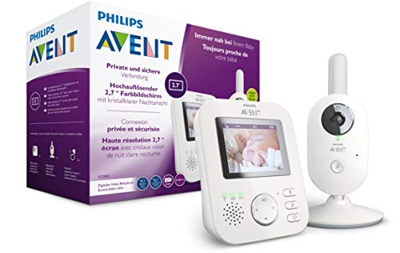 Philips AVENT Baby monitor SCD833/26 monitor video per bambino 300 m FHSS Bianco