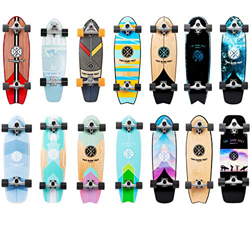 Two Bare Feet Full Carving Style Surfskate Skateboard 71,1 cm/73,7 cm/76,2 cm/78,7 cm/81,3 cm (standard Tidal Surfskate) características