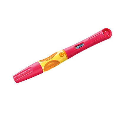 Pelikan Penna Stilografica Griffix con Impugnatura Ergonomica Pedagogica, Fusto Rosso, per Destrimani, Cartuccia Inchiostro Blu Inclusa, Made in Germa