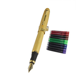Jinhao 450 Normale pennino Stilografica oro con 5 colori Gullor delle cartucce di inchiostro precio