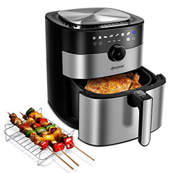 Hoepaid Friggitrice ad Aria Senza Olio 5.5L,Display Digitale a LED, Otto Modalità Preimpostate, touch Screen e Manopola in Uno, Adatto per Ufficio, Ca precio