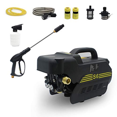 Idropulitrice ad alta pressione 1200 PSI 1500 W 0 – 100 bar, tecnologia elettrica senza spazzole, suono estremamente silenzioso, motore in rame puro, 