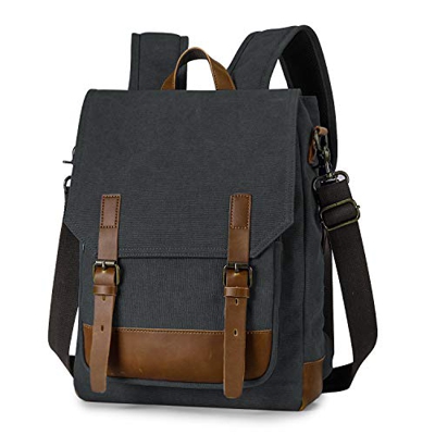 TAK Zaino Casual in Tela Borsa Tracolla Zaino Vintaje Zaino 2 in 1 Multifunzione backpack Zaino Uomo Donna Zaino Con Scomparto per Laptop per Scuola L