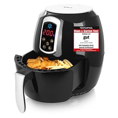 Emerio AF-115668 - Friggitrice ad aria calda, Smart Fryer Test "GUT", Friggitrice senza olio, 3,6 litri, 1400 Watt