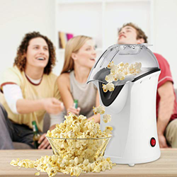 Alsideso, macchina per popcorn ad aria calda, 1200 W, macchina automatica per popcorn popcorn ad aria calda, per la casa, design ampio calibro, con mi en oferta