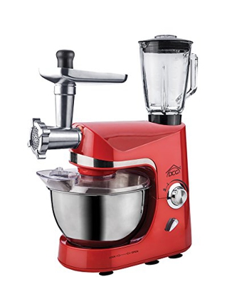 Robot Da Cucina Impastatrice Multifuzione Planetaria Scodella 4,5 Litri Colore Rosso DCG Eltronic