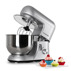 KLARSTEIN Bella Argentea - Robot da Cucina, Mixer, Impastatrice, 1200 W, 5,2 L, Sistema Planetario, 6 Velocità, Terrina in Acciaio, Ganci a Pressofusi precio