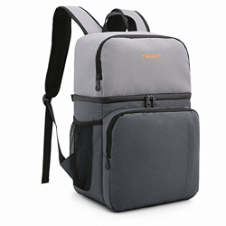 TOURIT Zaino Termico Frigo 28L Doppi Strati Borsa Termica Pranzo per Campeggio, Picnic, Tutti i Giorni (Grigio) características