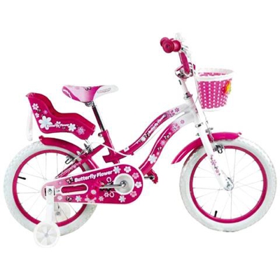 Bicicletta Butterfly Flower Taglia 16 Bici Per Bambina 510156 Età 5 - 8 Anni