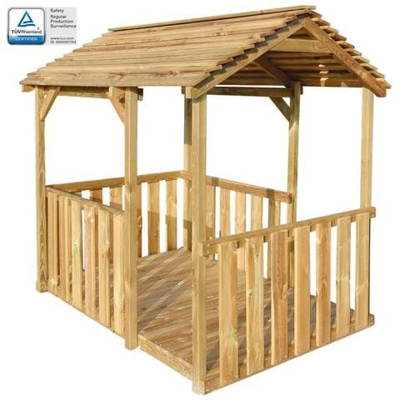 Casetta Per Bambini Da Giardino 122,5x160x163cm Legno Pino Fsc