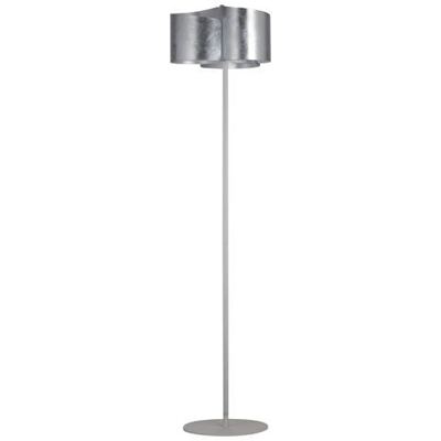 I-IMAGINE-PT-SIL - Lampada da terra Piantana moderna in vetro argento 60 watt E27