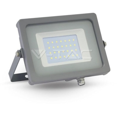 FARO PROIETTORE LED 30W CORPO GRIGIO IP65 - V-TAC - Luce Naturale 4000k - ASIA LED