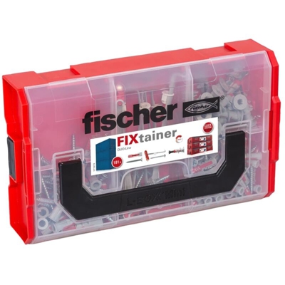 548864 valigetta Assortimento di tasselli e viti, Rosso - Fischer
