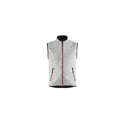384221179056XXL - Gilet in maglia, taglia XXL, colore: Grigio melange/Rosso - Blaklader