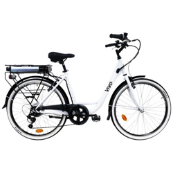 Bicicletta Elettrica City Bike Ruote 26'' Colore Nero en oferta