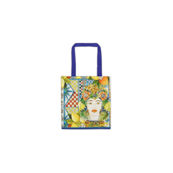 Baci-milano - BACI MILANO BORSA SHOPPER COTTON BAG SICILY BLU 38X41 CM IN COTONE SHOPPING TEMPO LIBERO en oferta