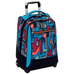 Zaino Trolley Yub Murales Boy Blu Fantasia Ragazzi Scuola Viaggi en oferta