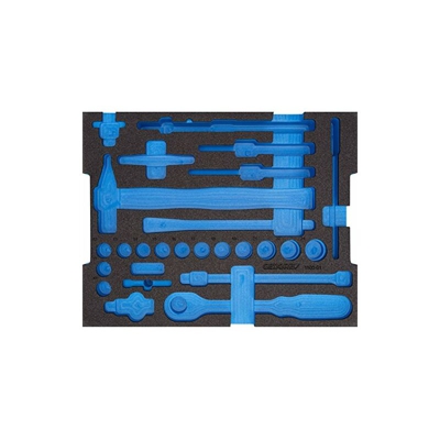 Gedore EI-1100-01 - Inserto in gommapiuma 2/2 L-BOXX 136 vuoto, vuoto