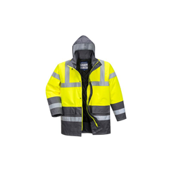 Giacca traffico Contrast Alta Visibilità | Large - YeGrey - NEUTRO (SENZA PERSONALIZZAZIONE) - Yellow Grey - PORTWEST en oferta