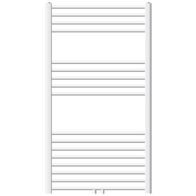 Termosifone (radiatore) Bagno, Ecd Germany, Modello Sahara, 750 X 1200 Mm, Bianco, Dritto, Con Collegamento Centrale, Portasciugamani