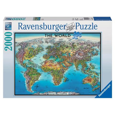 Puzzle World Map 2000 pz 98 x 75 cm 16683