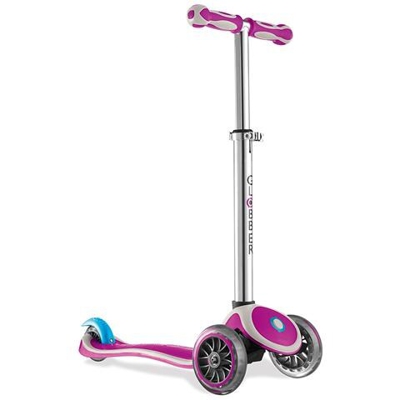 Monopattino a tre ruote regolabile bi-injection rosa gioco bambino bimbo