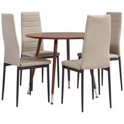 Set Da Pranzo 5 Pz In Similpelle Cappuccino en oferta