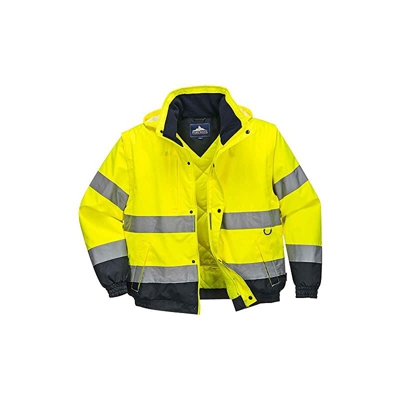 Portwest C468YERM Bomber Alta Visibilità 2 in 1, Giallo, Medium
