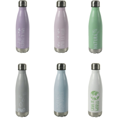 Borraccia Termica 24H 500Ml.Acciai.Inox 6 Col - GENERICO