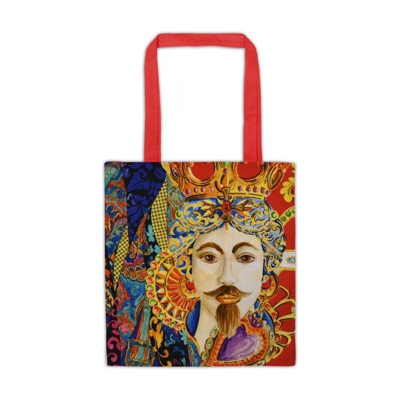 Baci-milano - BACI MILANO BORSA SHOPPER COTTON BAG LE GIOIE RED MOOD 38X41 CM IN COTONE SHOPPING TEMPO LIBERO