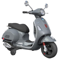 Moto Scooter Elettrico Per Bambini 12v Piaggio Vespa Gts Sport Grigia características