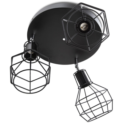 Luce a Muro 'Gabbia Uno' 3 X GU10 (Senza Lampadinas) | Senza Lampada/Vedi Accessori (HO-APL-GU10-016) - GREENICE