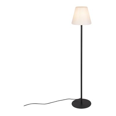 QAZQA Lampada da terra virginia fl - Moderno - Acciaio inossidabile,Plastico - Nero/Bianco - Oblungo/Ovale Max. 1 x Watt