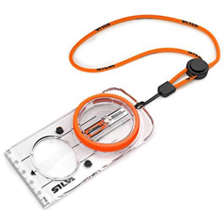 Corsa Piastra Zoombussola Cordino E Con Lente Di Ingrandimento Trasparente / Arancione en oferta