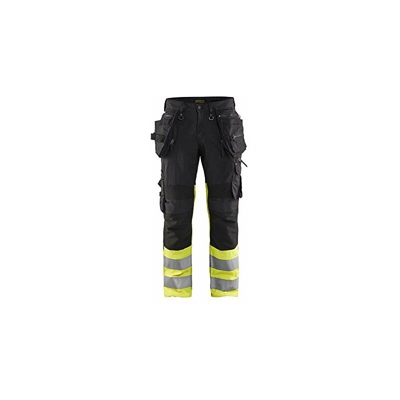 199413309933C148 - Pantaloni elasticizzati ad alta visibilità, colore: Nero/Giallo - Blaklader