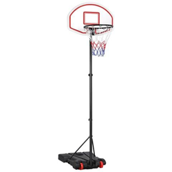 Canestro Basket Esterno Per Bambini Portatile Altezza Regolabile Da 159 Cm A 214 Cm Da Camera / interno / esterno Con Colonna Tabellone Rosso en oferta