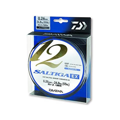 Saltiga 12 Braid Exsi, 300 Meter, 0.14mm, 12.2kg / 27lbs, Multicolor, 12696-314