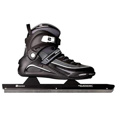 Nijdam Proline Poliammide Stivale Semi Rigido Velocità Skate Unisex 3429zwa39 Nero / Grigio Taglia 39