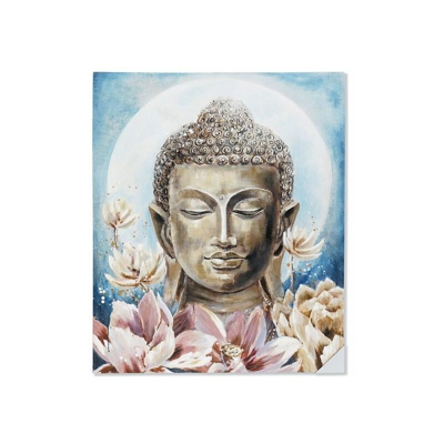Quadro Acrilico Legno Orientale Tela Buda (100 x 3 x 80 cm) - Dekodonia