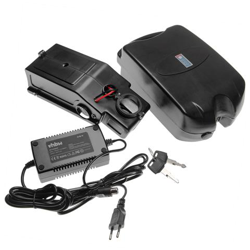 Batteria Per Tubo Sella (24v, Li-ion, 13,2ah) Frog-design + Supporto Incl. Caricatore Compatibile Con E-bike, Bicicletta Elettrica características