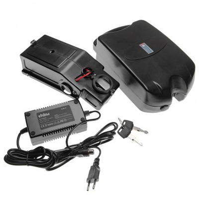 Batteria Per Tubo Sella (24v, Li-ion, 13,2ah) Frog-design + Supporto Incl. Caricatore Compatibile Con E-bike, Bicicletta Elettrica