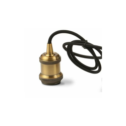 Portalampada lampadario bronzo brunito vintage bistrot cavo tessuto e27 edison - DRIWEI características