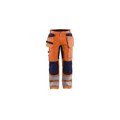155218115389C48 - Pantaloni da lavoro elasticizzati High Vis, taglia C48, colore: Arancione/Blu - Blaklader