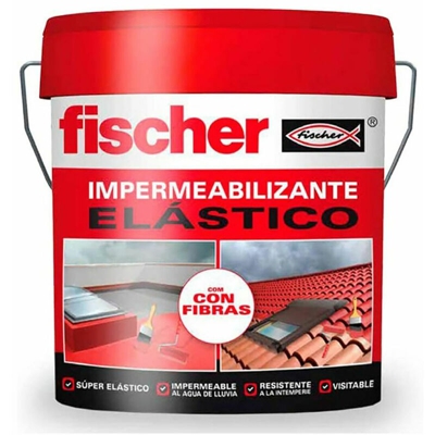 Fischer 547154 - Impermeabilizzante 15 l, colore: Grigio con fibre (secchio 15 l), 547154