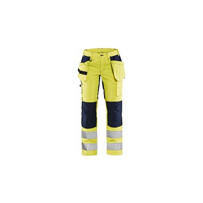 716318113389C46 - Pantaloni da lavoro da donna, elasticizzati, taglia C46, colore: giallo/blu - Blaklader