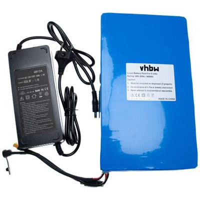 Battery Pack, Celle Di Ricambio + Caricabatterie Per Bici Elettriche, E-bike (20000mah, 48v, Li-ion)
